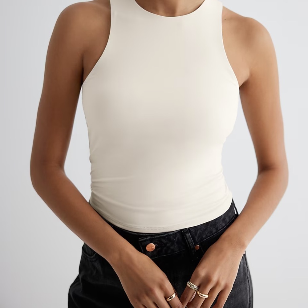 Express Body Contour Compression High Neck Cropped Tank